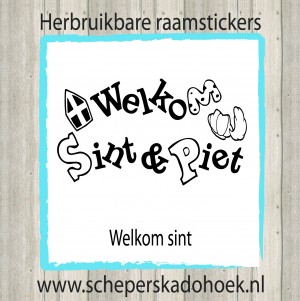 *Welkom Sint en Piet mijter, pietenmuts en chocoletters