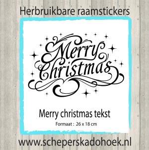 Merry Christmas raamsticker