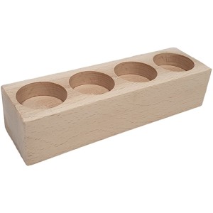 Waxinelichthouder 4 lichts (blanco hout)